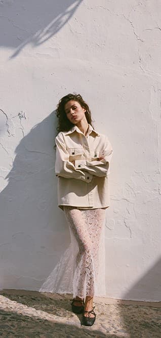 Model showcasing the collection