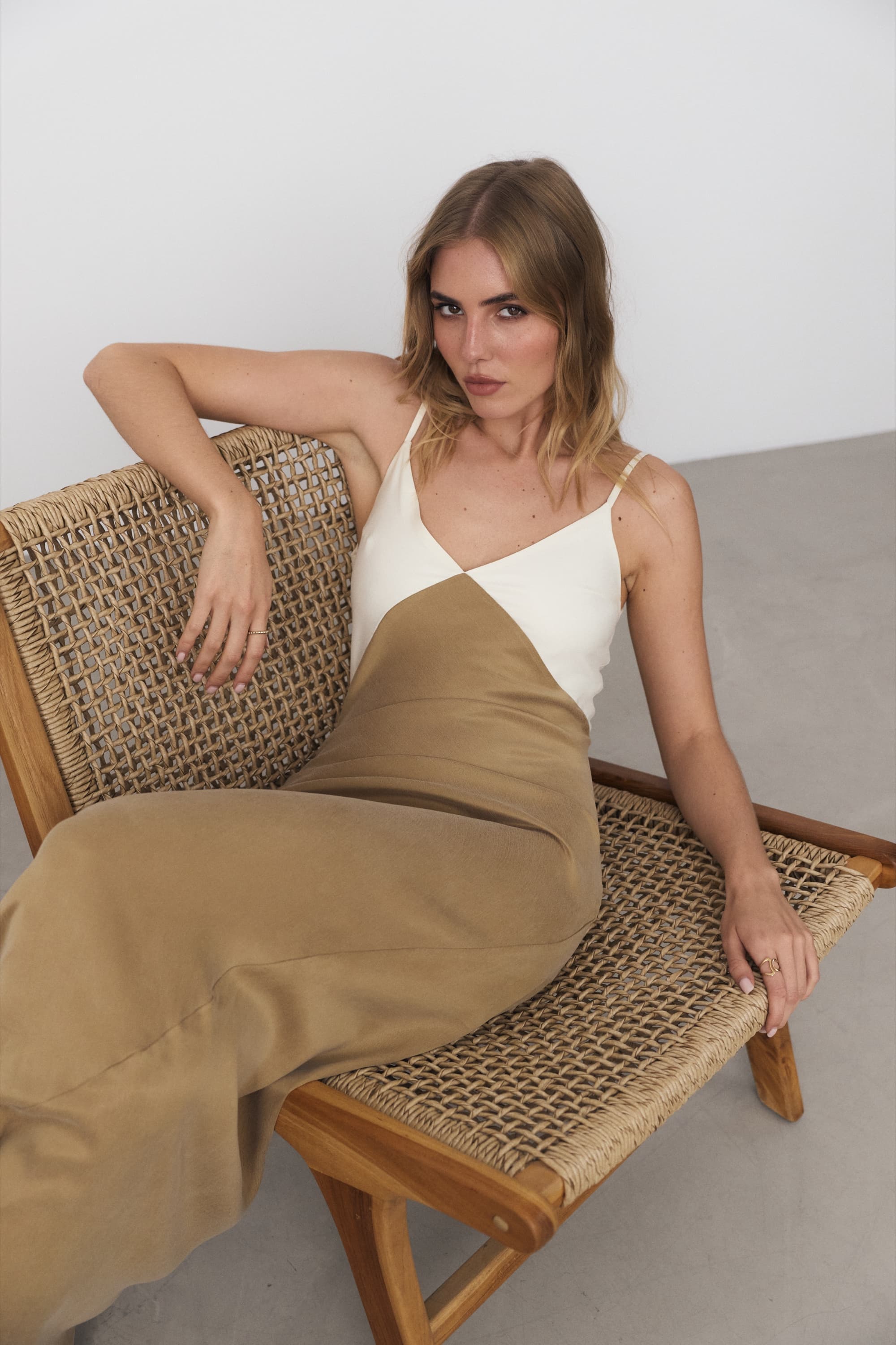 SUKIENKA RAYA CUPRO BEIGE
