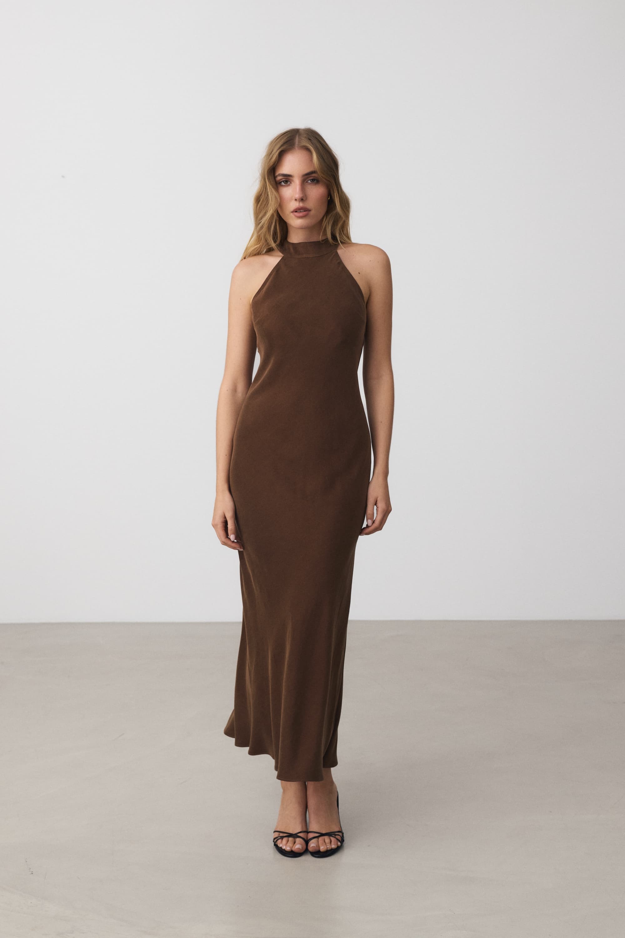 JULIE DRESS BROWN